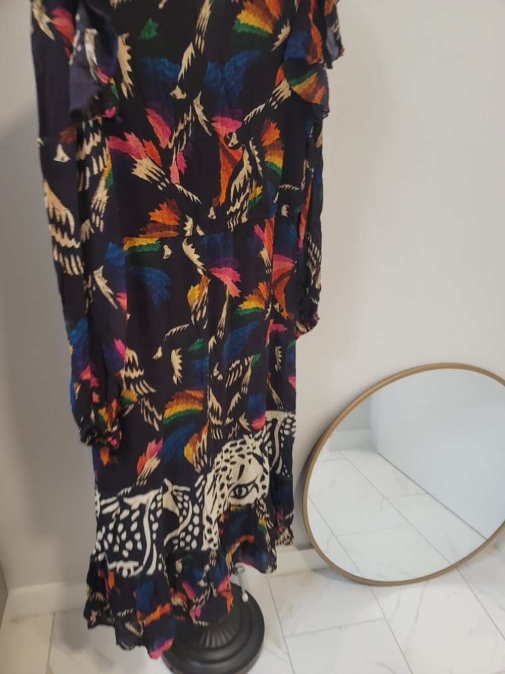 Farm Rio Womens Macaws Flight Longer Dress Size Small - Picture 5 of 8